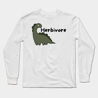 Cute Herbivore Dinosaur Long Sleeve T-Shirt
